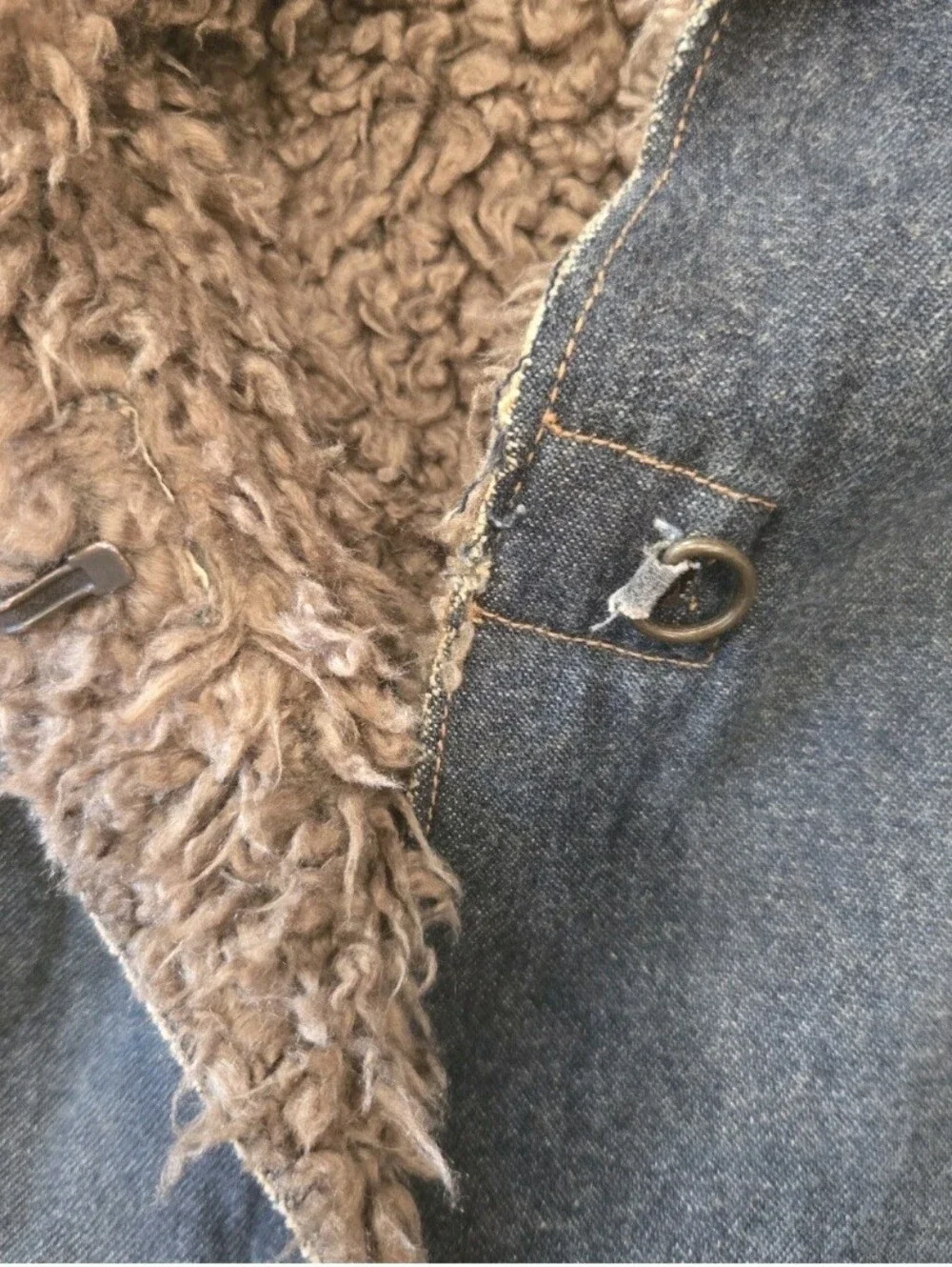 Next Denim Afghan Coat UK Sz 12 Penny Lane
